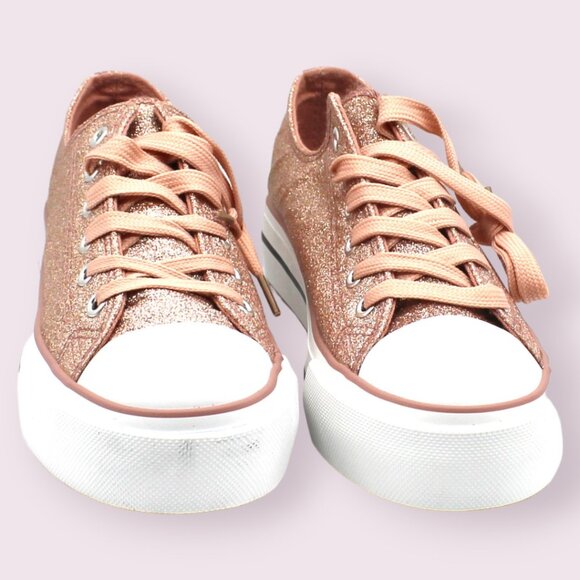 Olivia Miller Women's Corsano Glitter Lace up Sneakers Women's Shoes - Picture 3 of 8